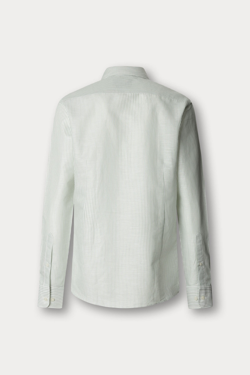 Košeľa Hackett London Ess Linen Bengal Sage Green