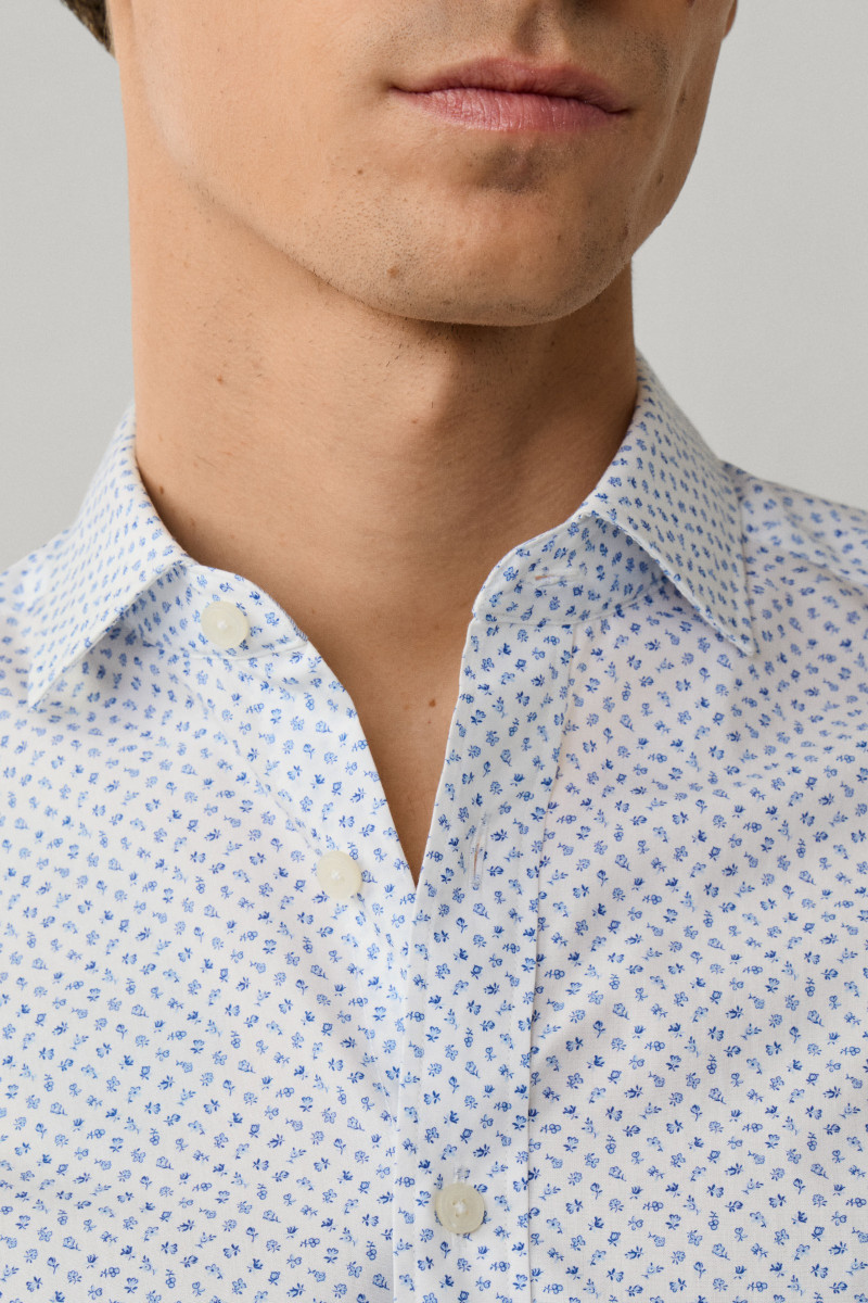 Košeľa Hackett London Mini Floral Print Summer Blue