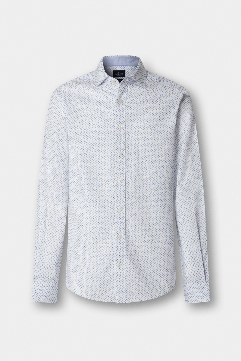 Košeľa Hackett London Mini Floral Print Summer Blue