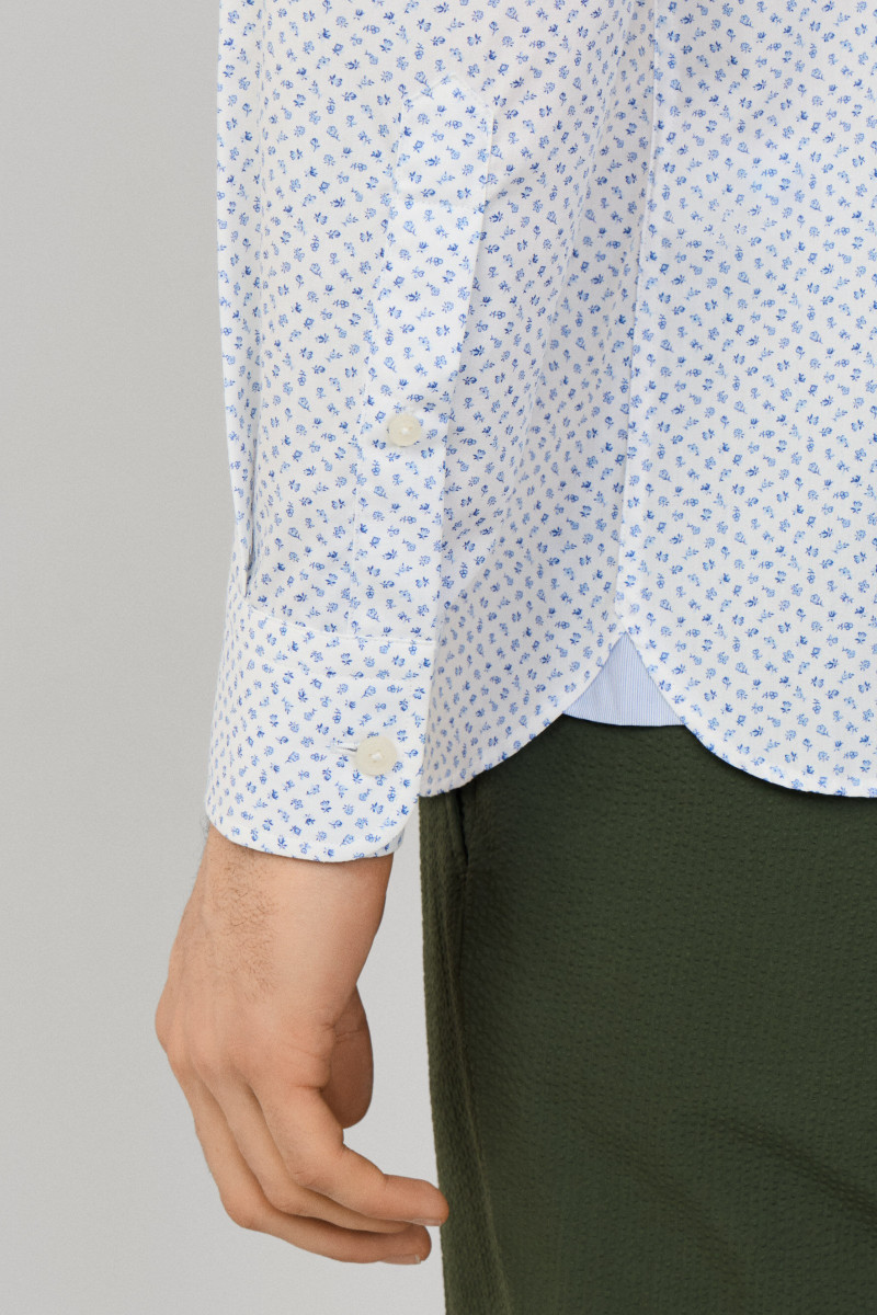 Košeľa Hackett London Mini Floral Print Summer Blue