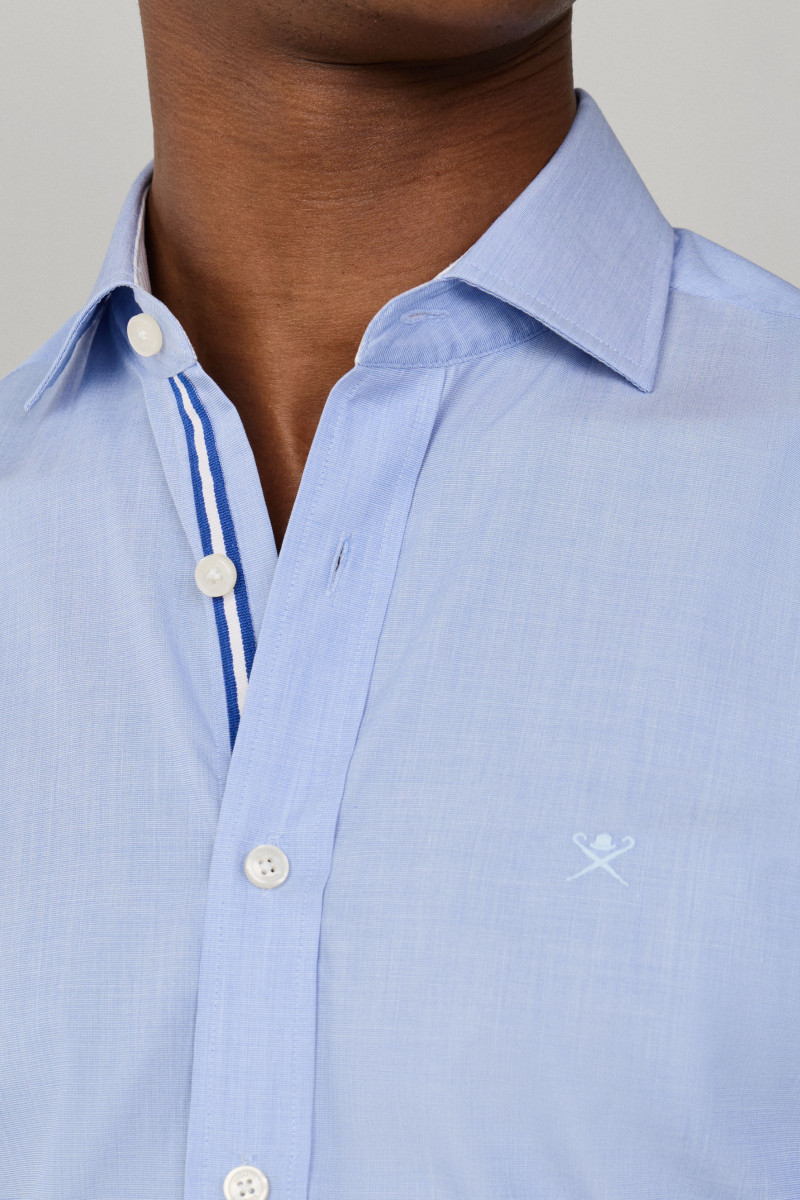 Košeľa Hackett London End On End Multi Summer Blue