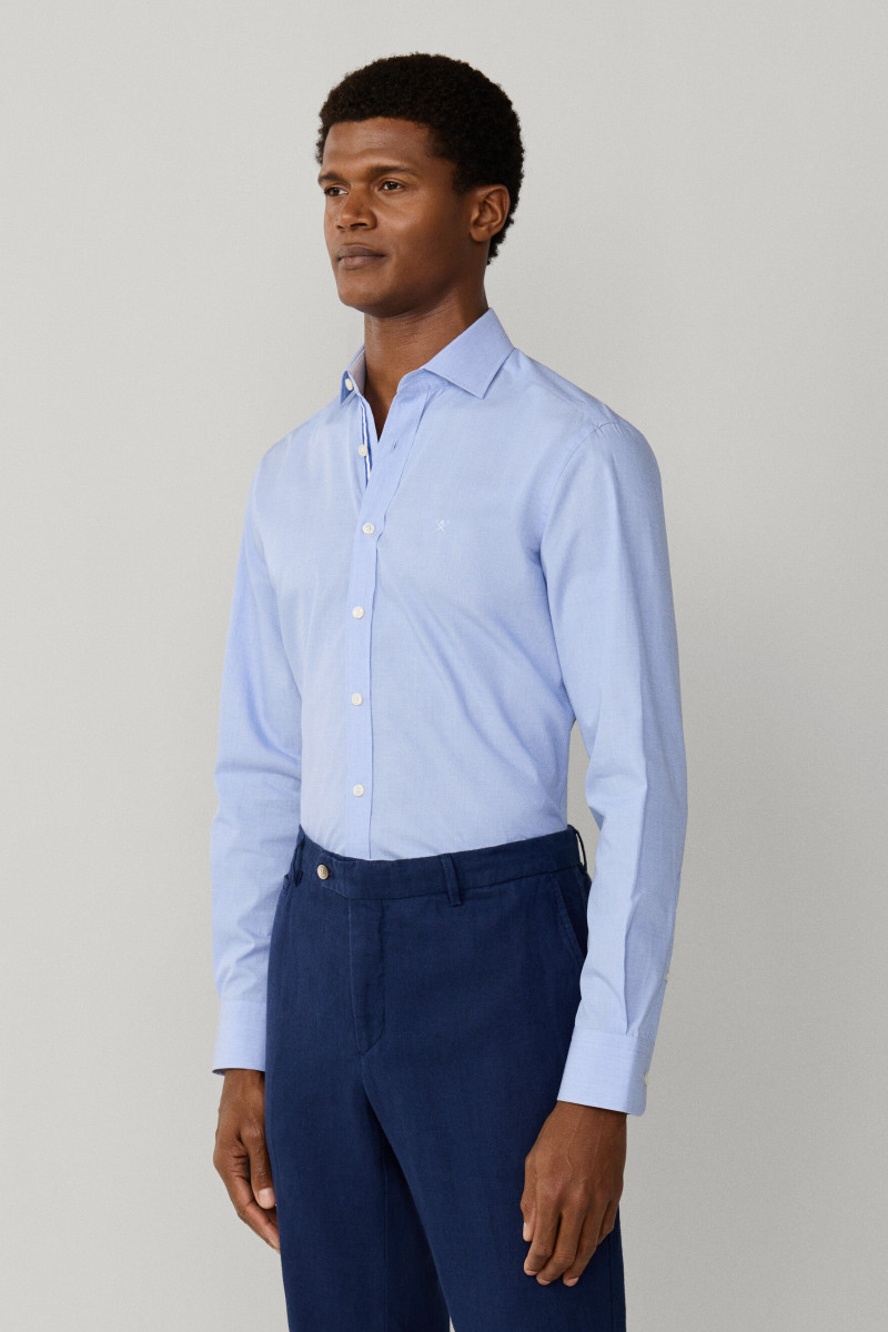 Košeľa Hackett London End On End Multi Summer Blue