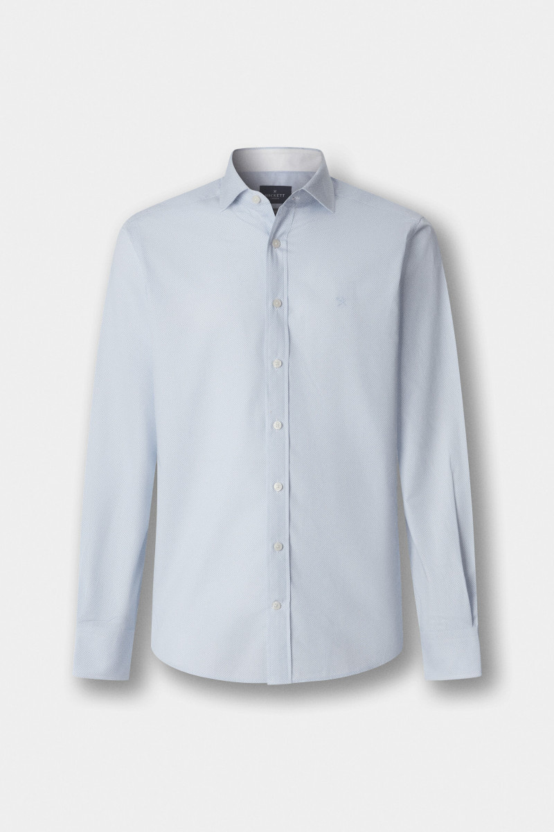 Košeľa Hackett London Mini Geo Print Oxford Blue