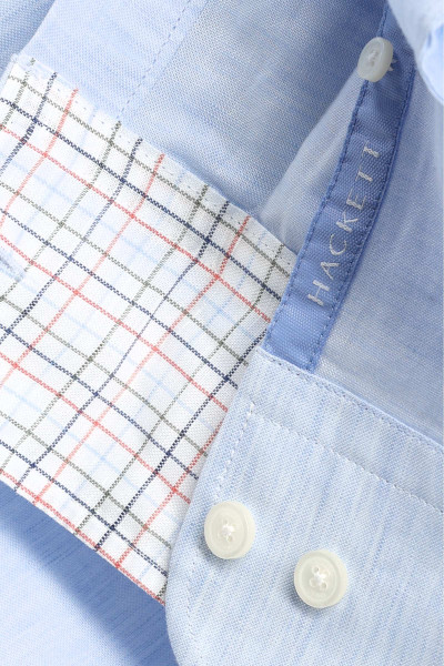 KOŠILE HACKETT LONDON COTTON LINEN MULTI - Fotografie č. 4