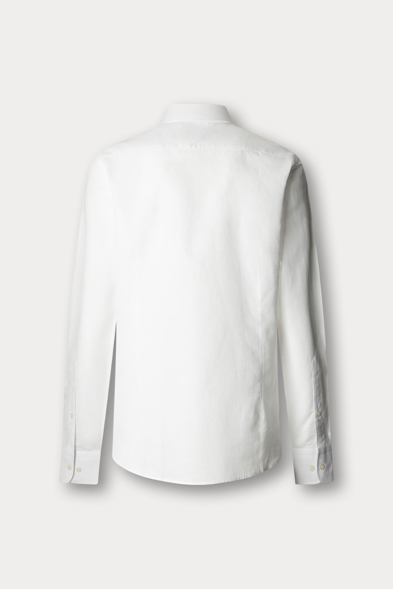 Košeľa Hackett London Cotton Linen Multi Optic White