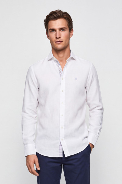 KOŠILE HACKETT LONDON COTTON LINEN MULTI - Fotografie č. 1