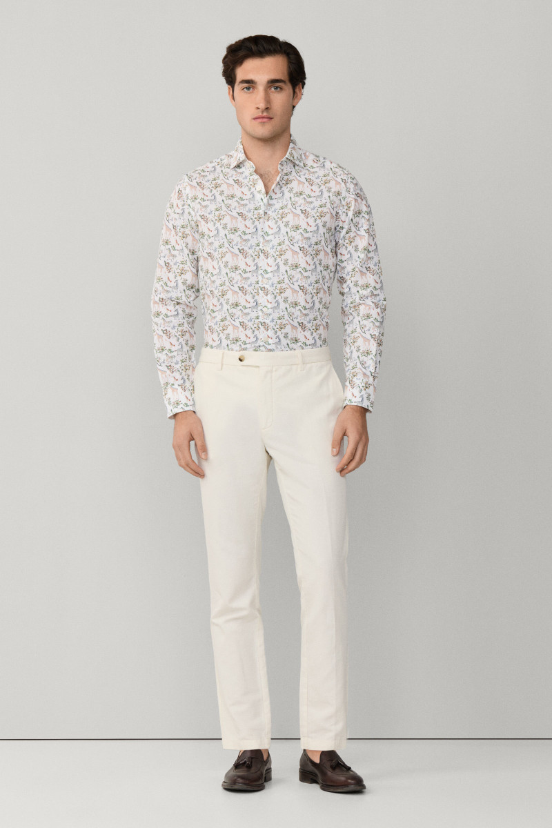 Košeľa Hackett London Fauna Print Sage Green