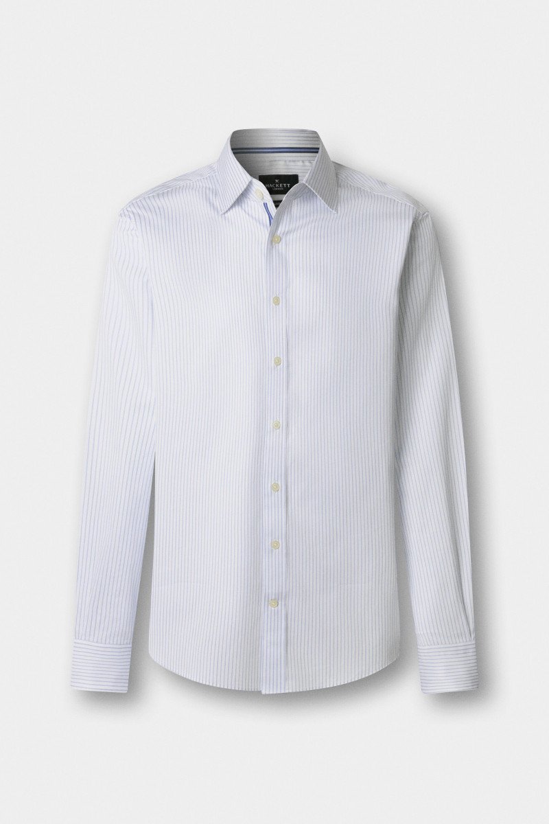 Košeľa Hackett London Twill Eng Stripe Light Blue