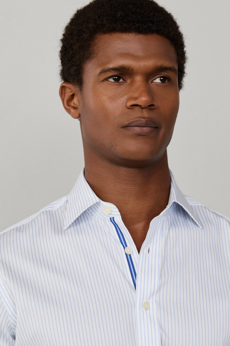 Košeľa Hackett London Twill Eng Stripe Light Blue