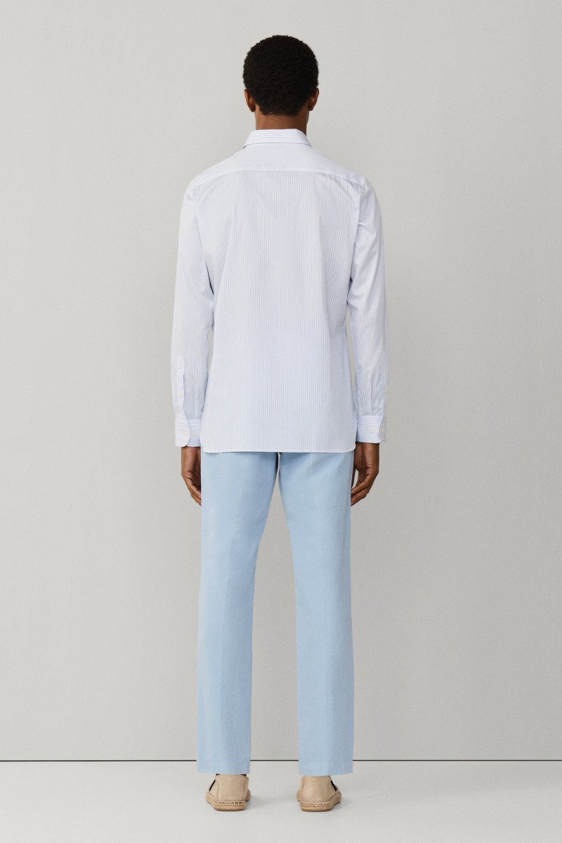 Košeľa Hackett London Twill Eng Stripe Light Blue
