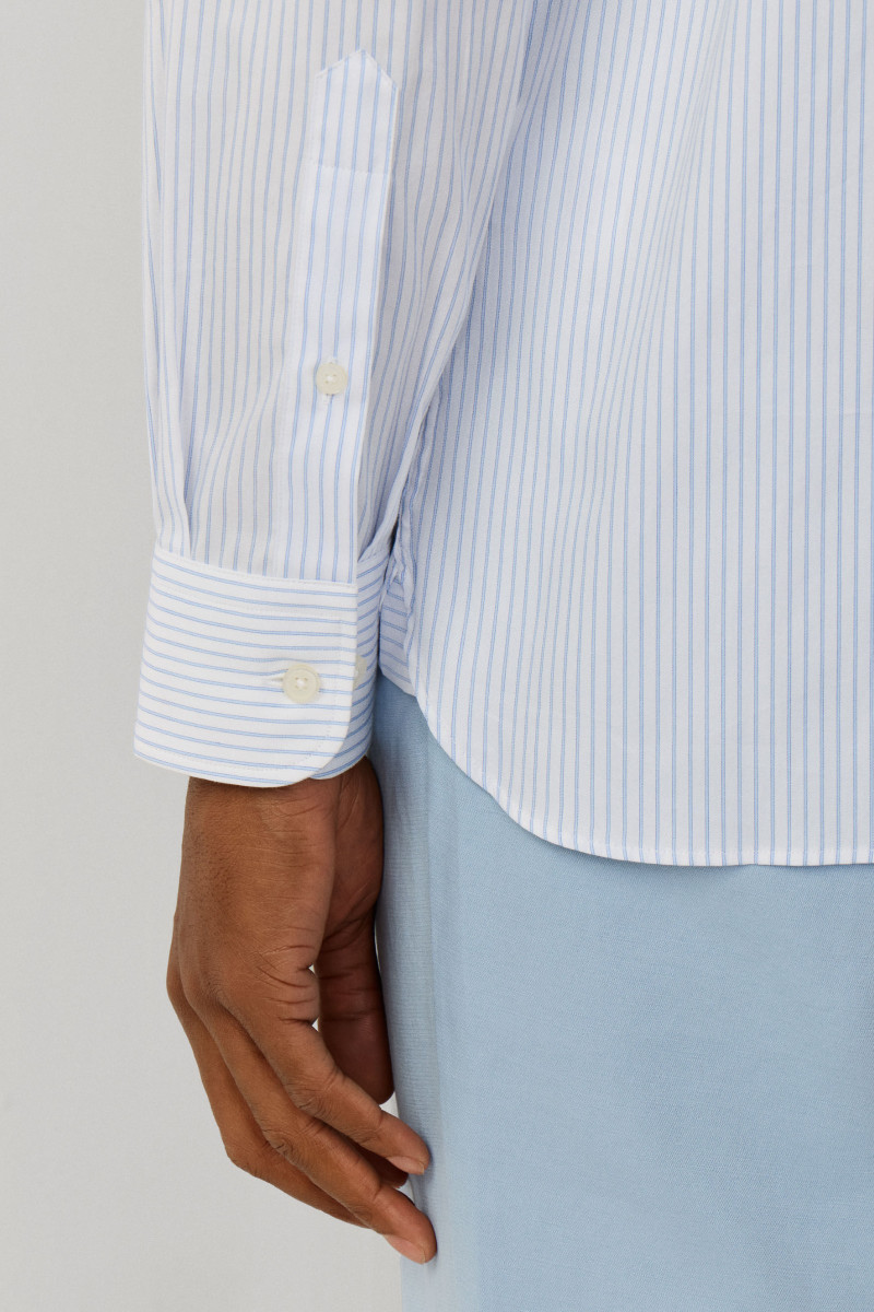 Košeľa Hackett London Twill Eng Stripe Light Blue