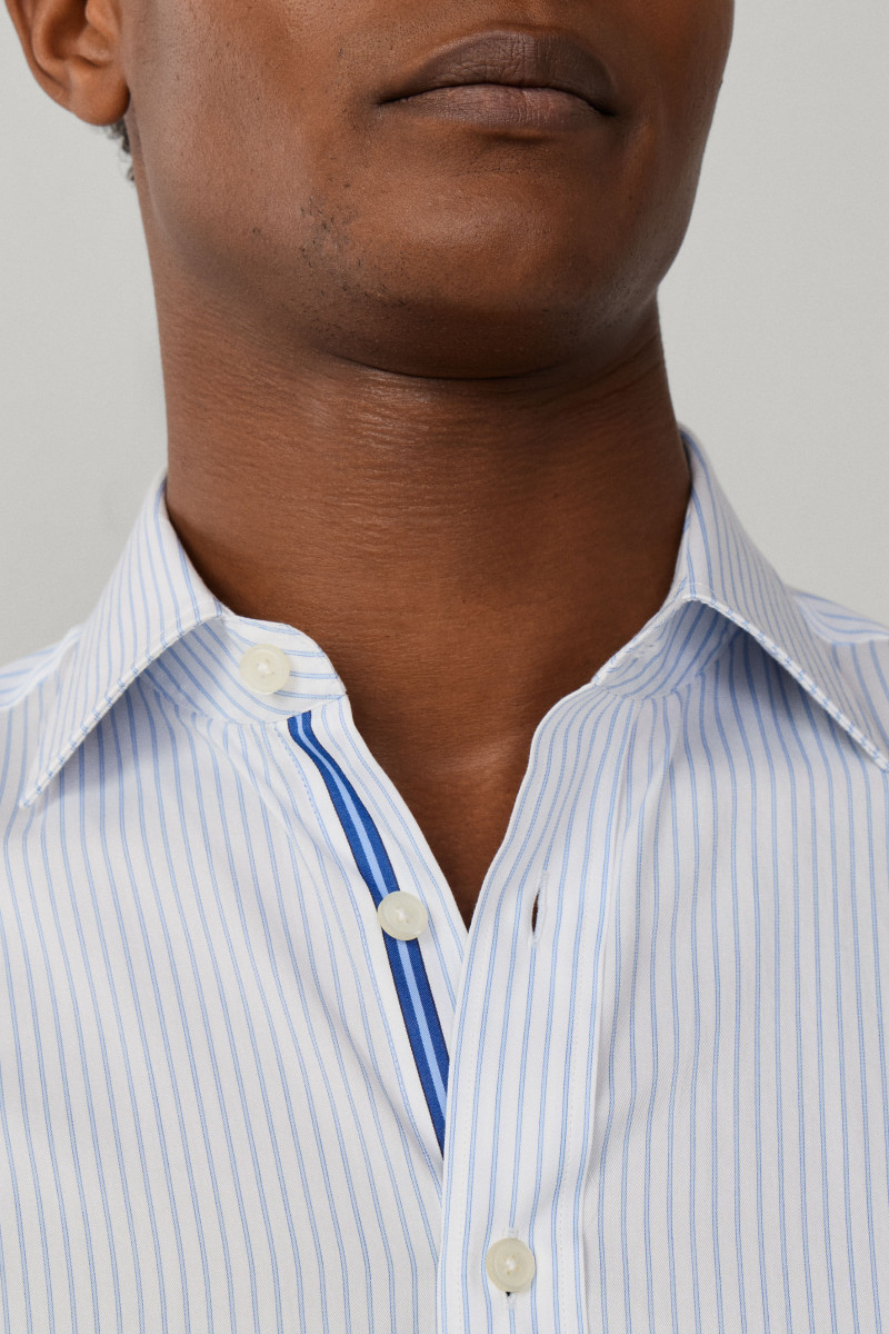 Košeľa Hackett London Twill Eng Stripe Light Blue