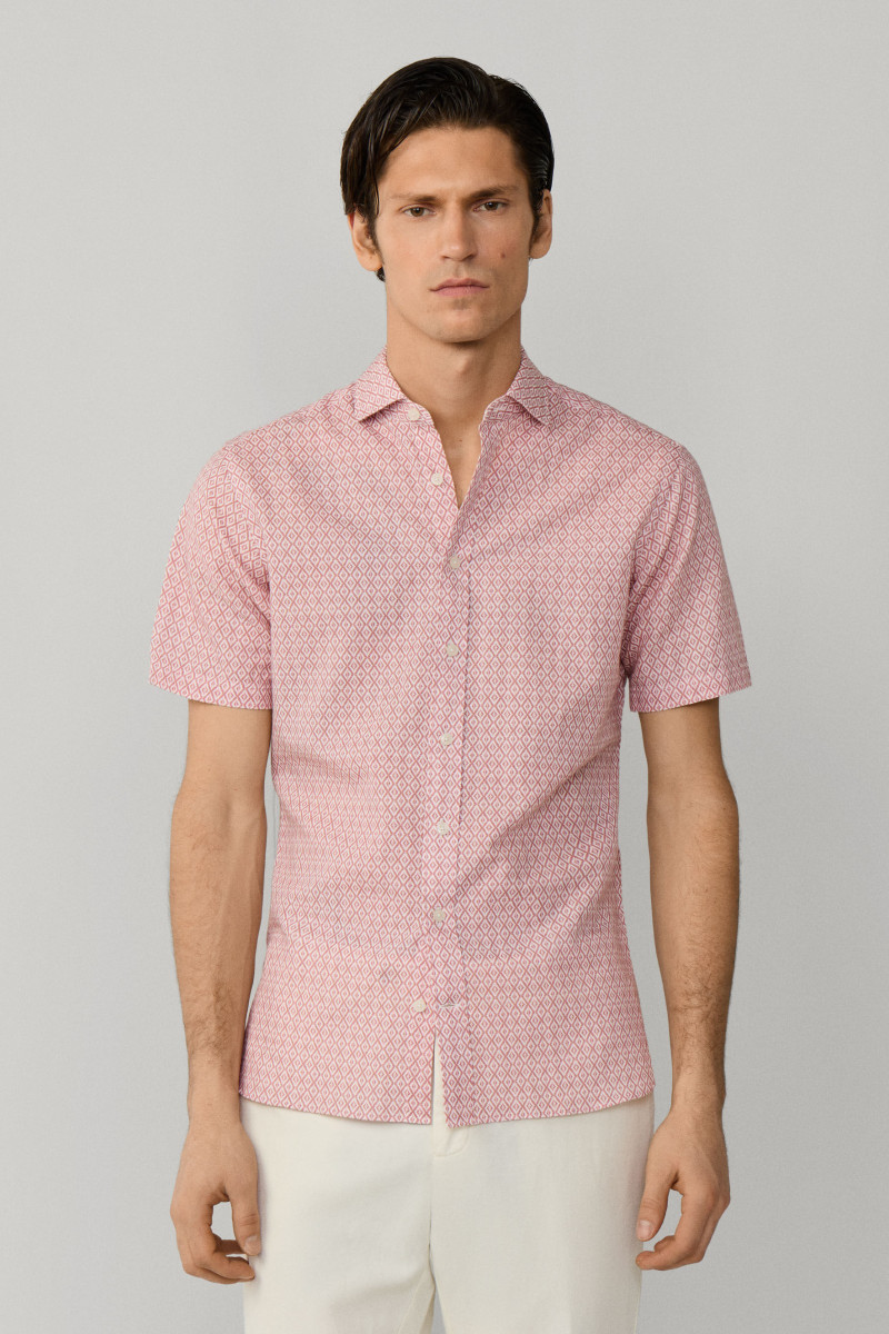 Ing Hackett London Clay Print Ss Baked Clay Red