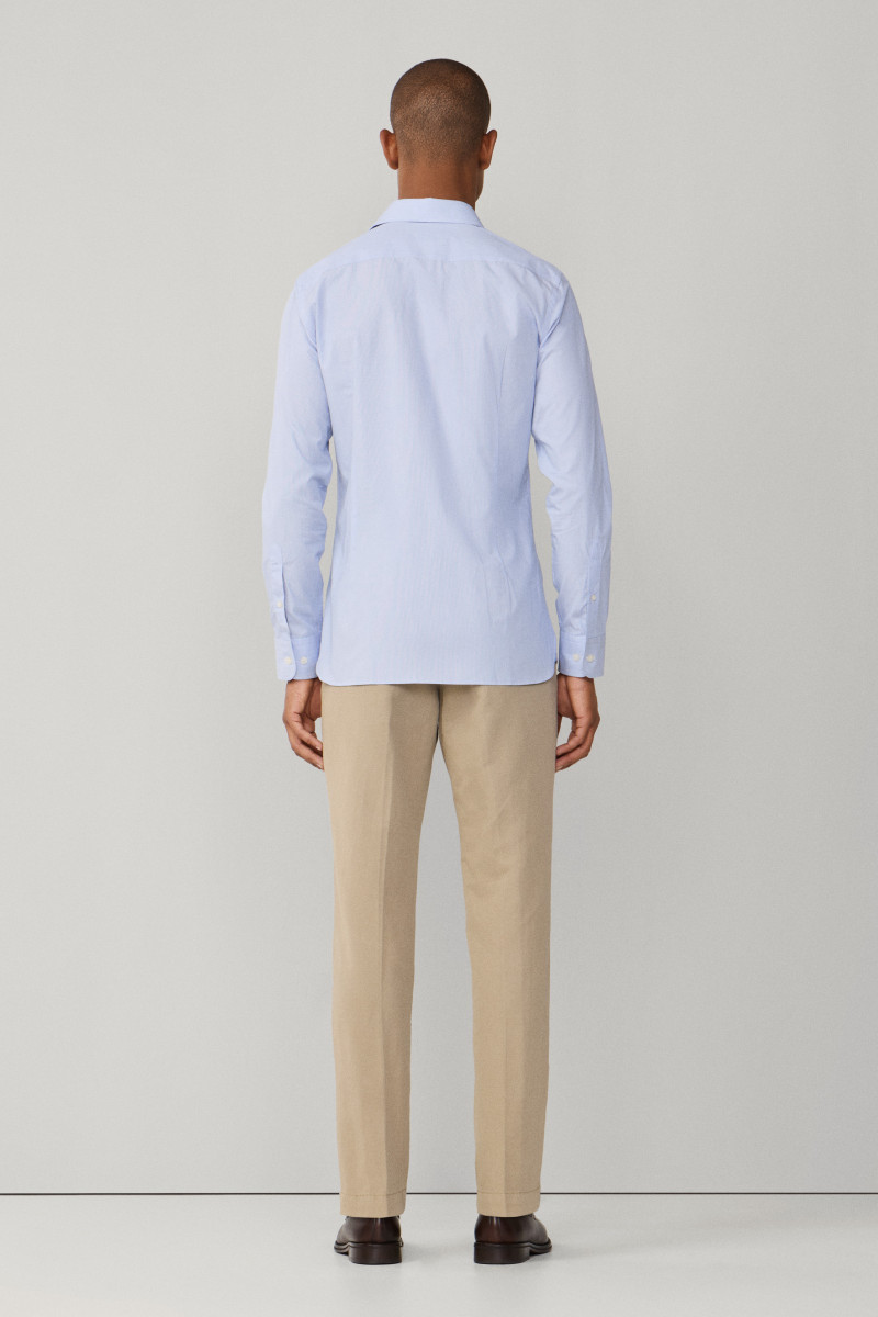 Košeľa Hackett London Hairline Eng Stripe Oxford Blue