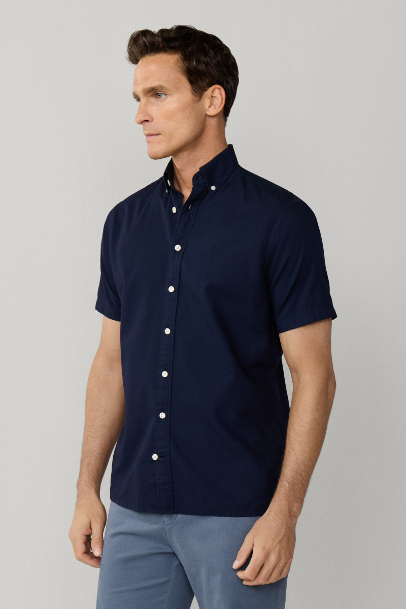Košeľa Hackett London Ess Gmt Dyed Oxf Ss Old Navy