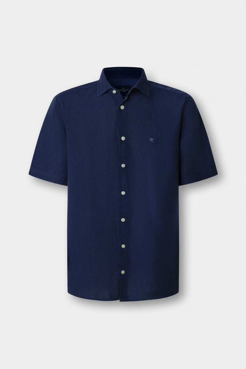 Košeľa Hackett London Gmd Linen Ss Old Navy