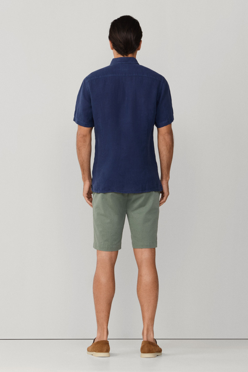 Košeľa Hackett London Gmd Linen Ss Old Navy