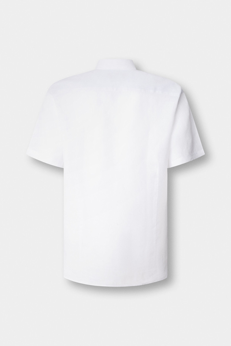 Košeľa Hackett London Gmd Linen Ss Optic White