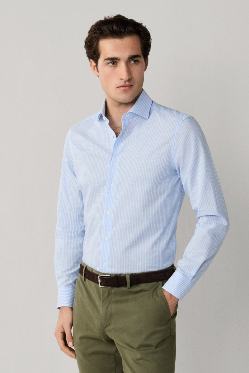 Košeľa Hackett London Formal Bengal Str Light Blue