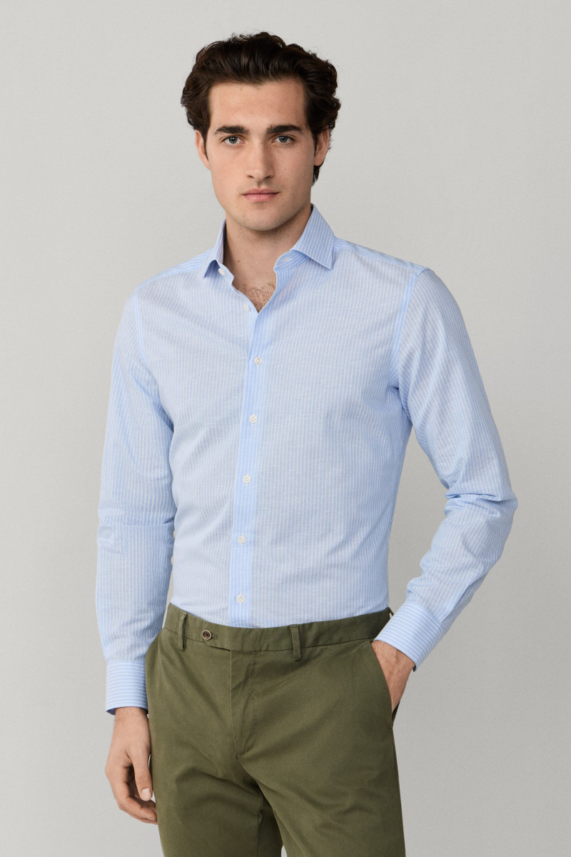 Košeľa Hackett London Formal Bengal Str Light Blue