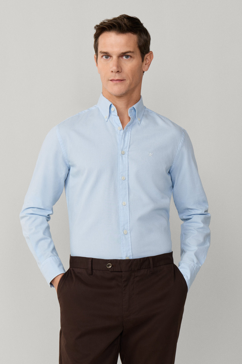Ing Hackett London Ess Gmt Dyed Oxford Oxford Blue