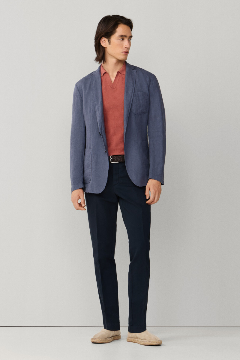 Nohavice Hackett London Cotton Linen Chino Old Navy