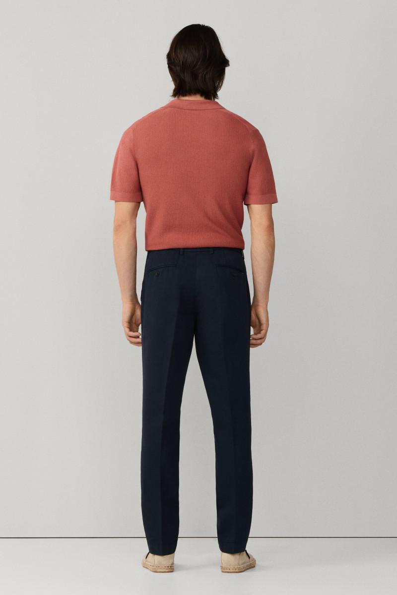 Nohavice Hackett London Cotton Linen Chino Old Navy