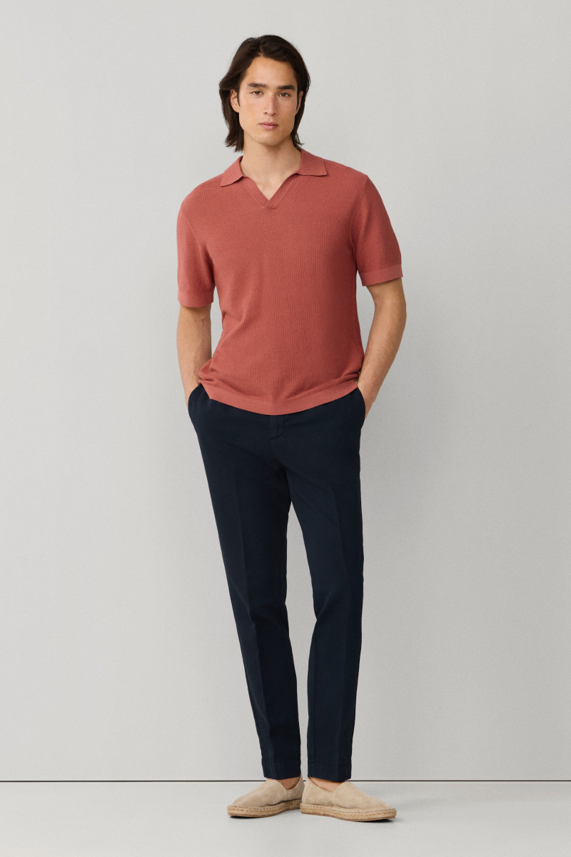 Nohavice Hackett London Cotton Linen Chino Old Navy