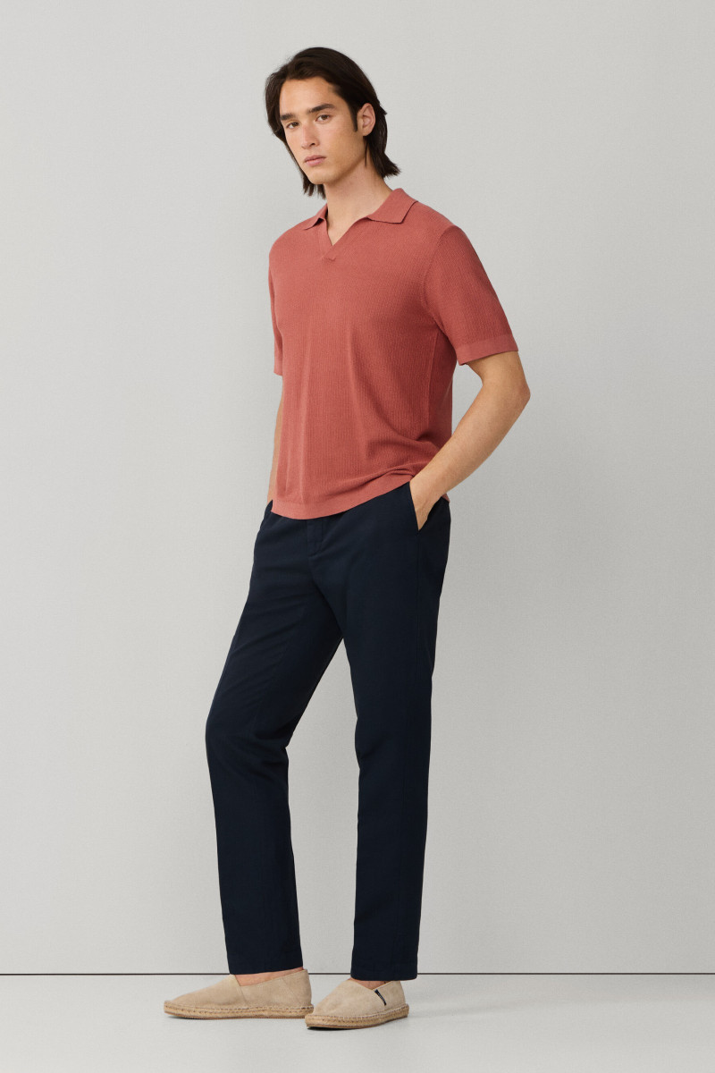 Nohavice Hackett London Cotton Linen Chino Old Navy