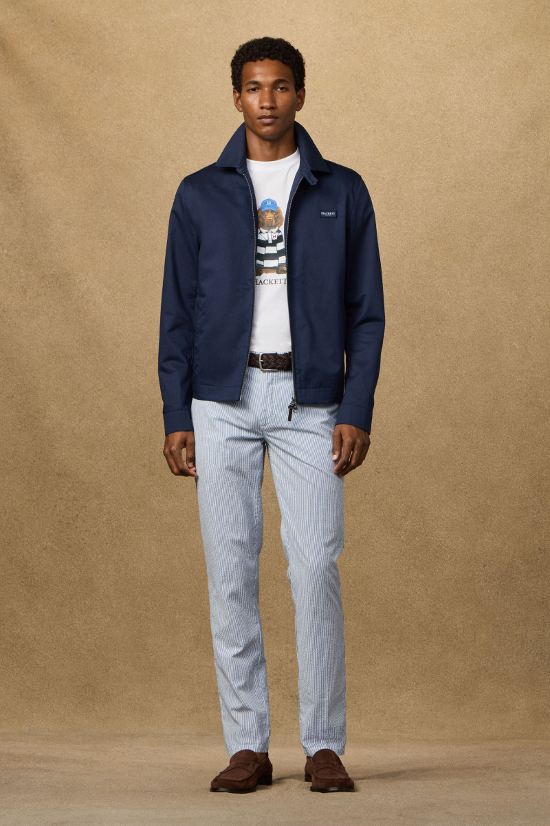 Nohavice Hackett London Finestrp Trs Naval Blue
