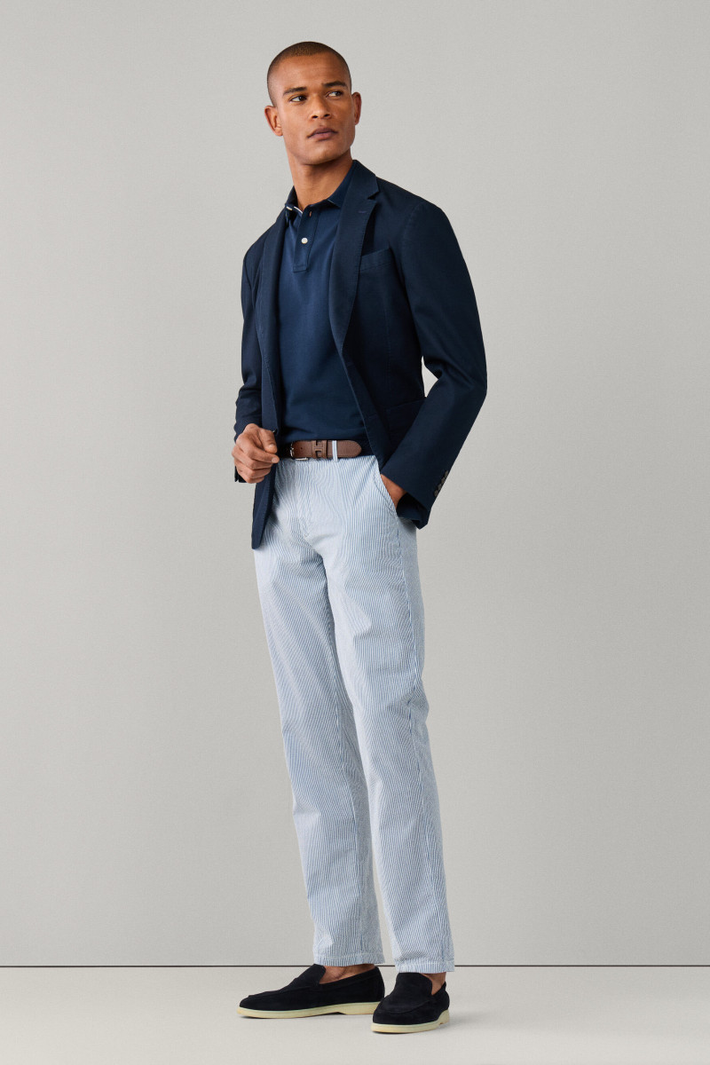 Nohavice Hackett London Finestrp Trs Naval Blue