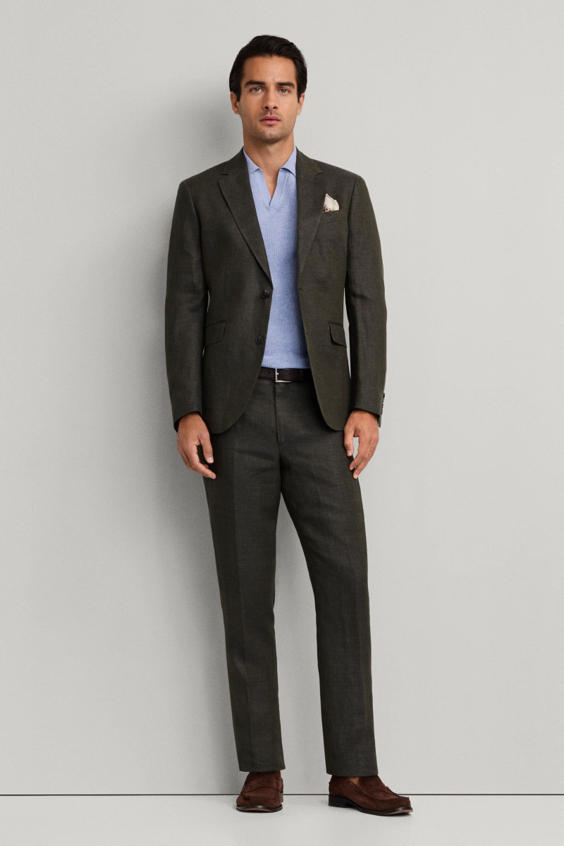 Nohavice Hackett London Lin Delave Hpsack Trs Khaki Green