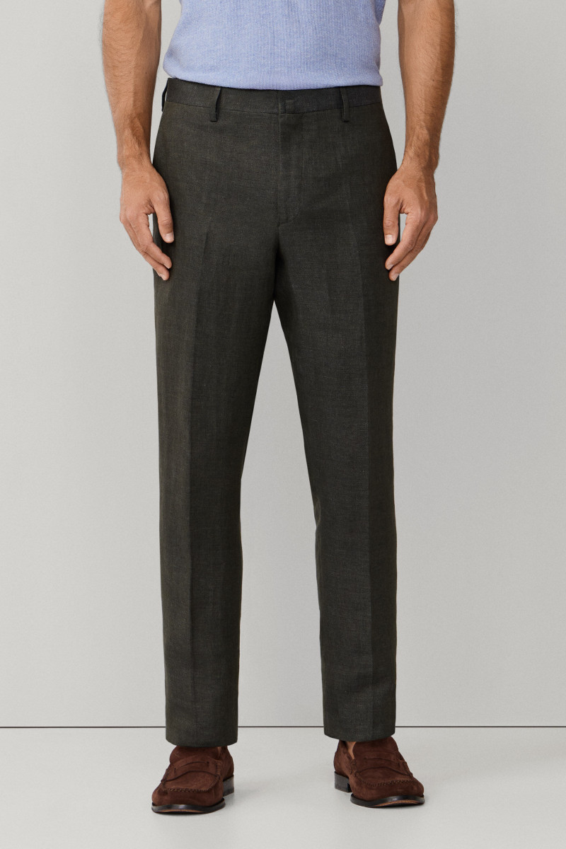 Nohavice Hackett London Lin Delave Hpsack Trs Khaki Green
