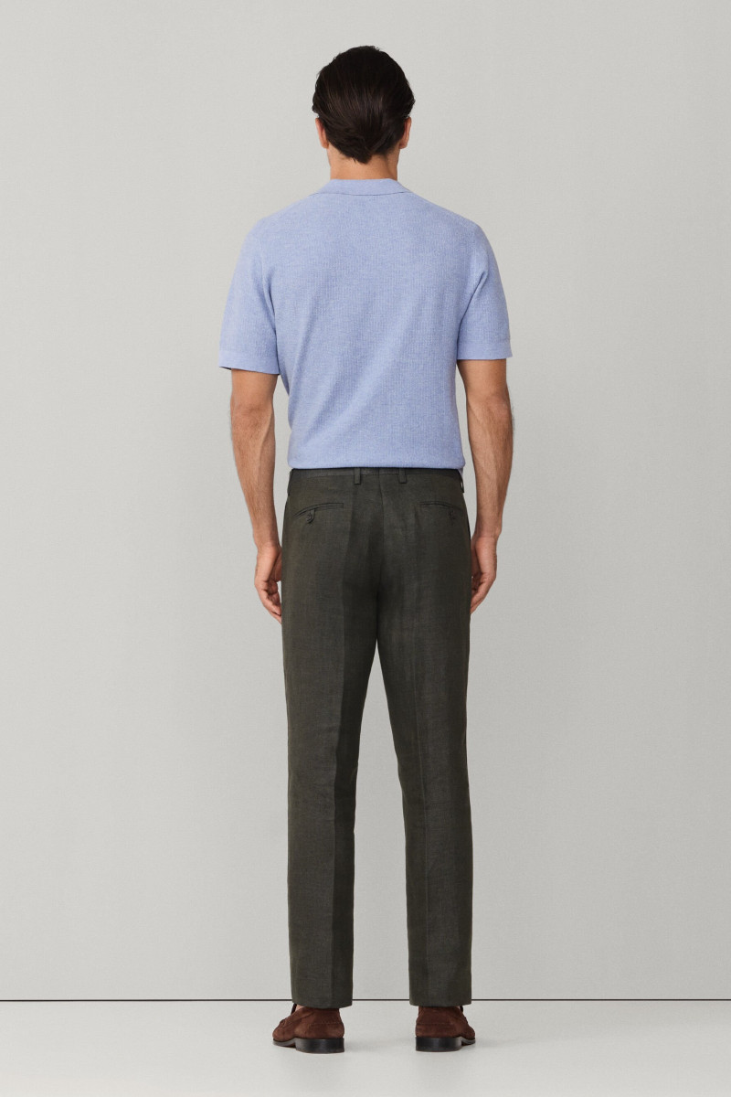 Nohavice Hackett London Lin Delave Hpsack Trs Khaki Green