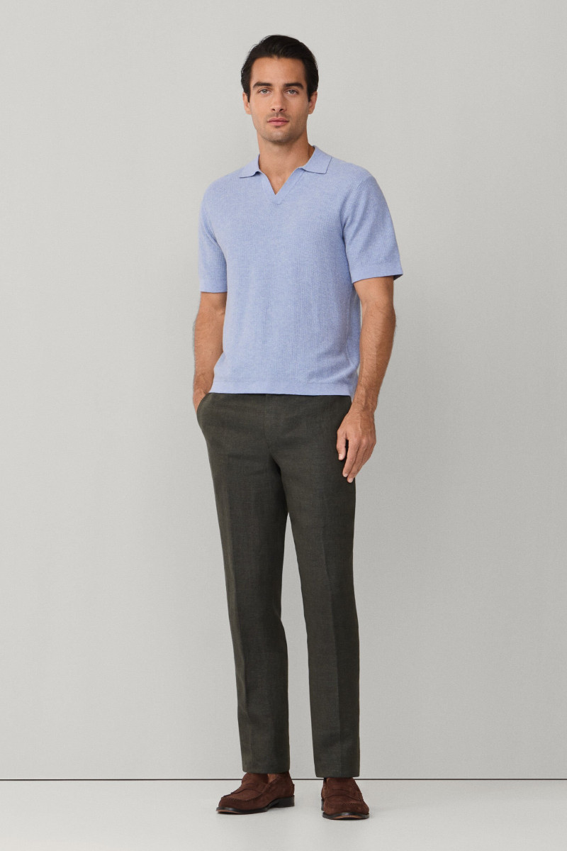 Nohavice Hackett London Lin Delave Hpsack Trs Khaki Green