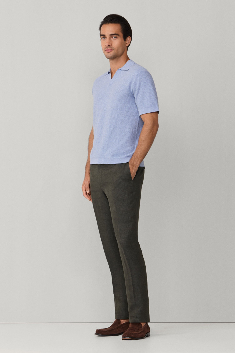 Nohavice Hackett London Lin Delave Hpsack Trs Khaki Green