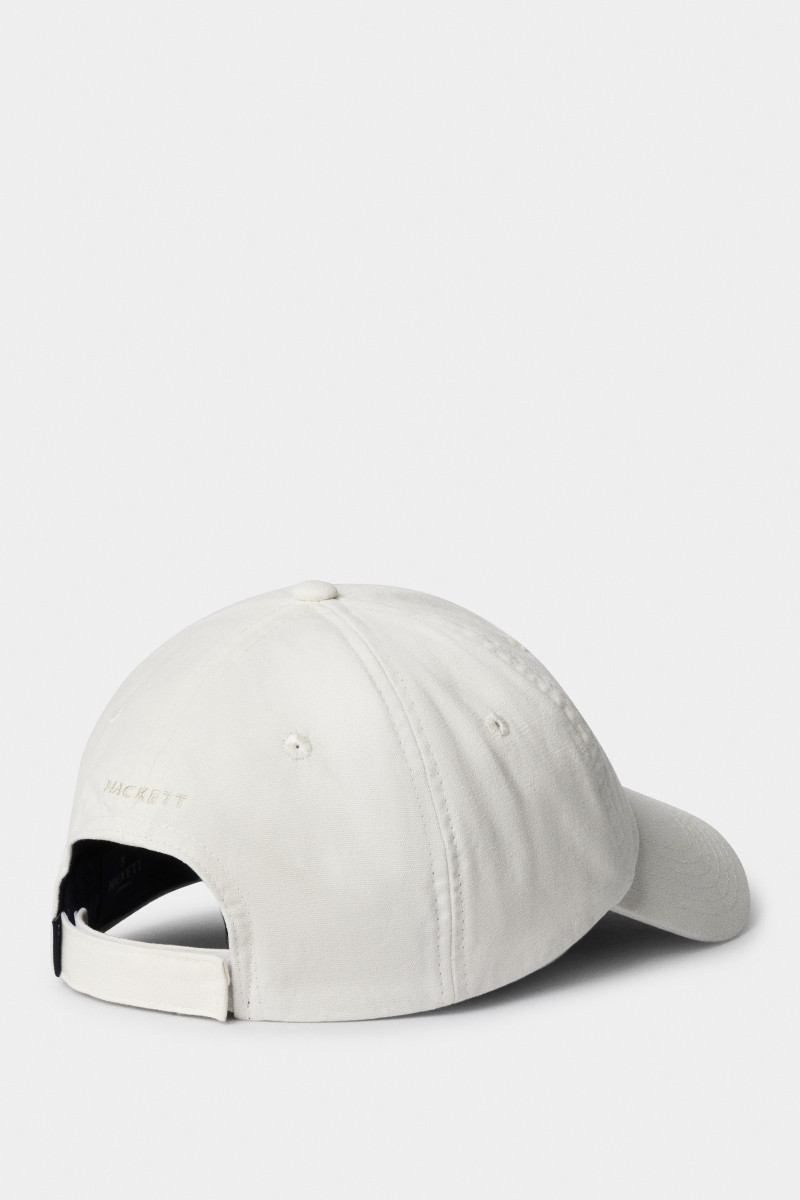 Šiltovka Hackett London Washed Brolly Cap Off White