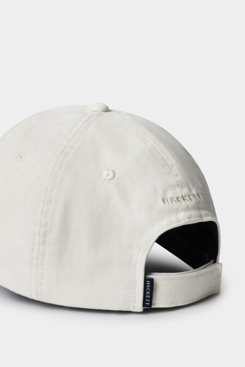 Šiltovka Hackett London Washed Brolly Cap Off White