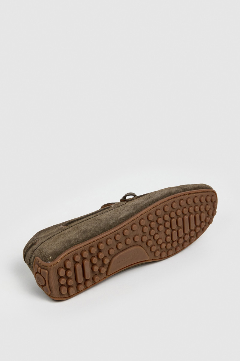 Mokasíny Hackett London Driver Laces Khaki Green