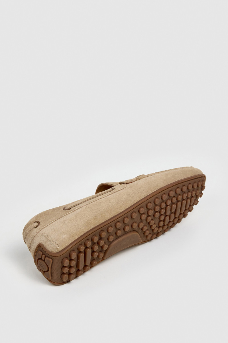 Mokasíny Hackett London Driver Laces Sand Beige