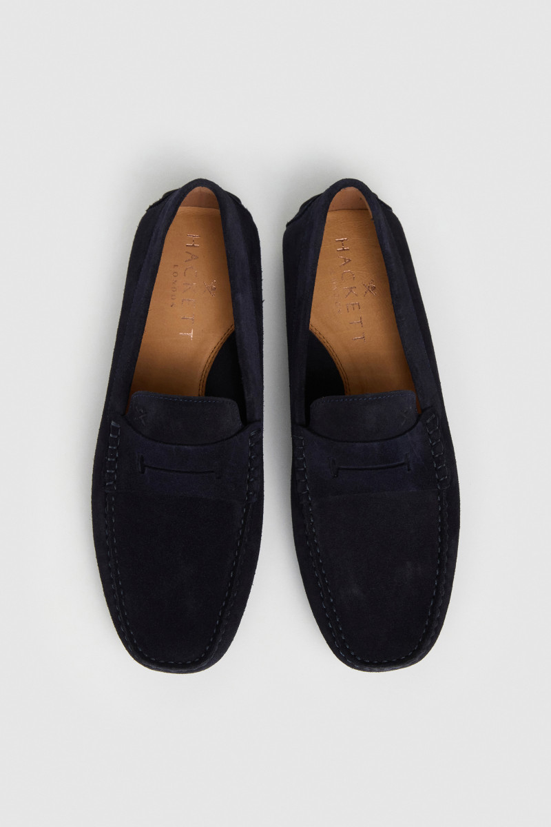 Mokasíny Hackett London Driver Saddle Ink Blue