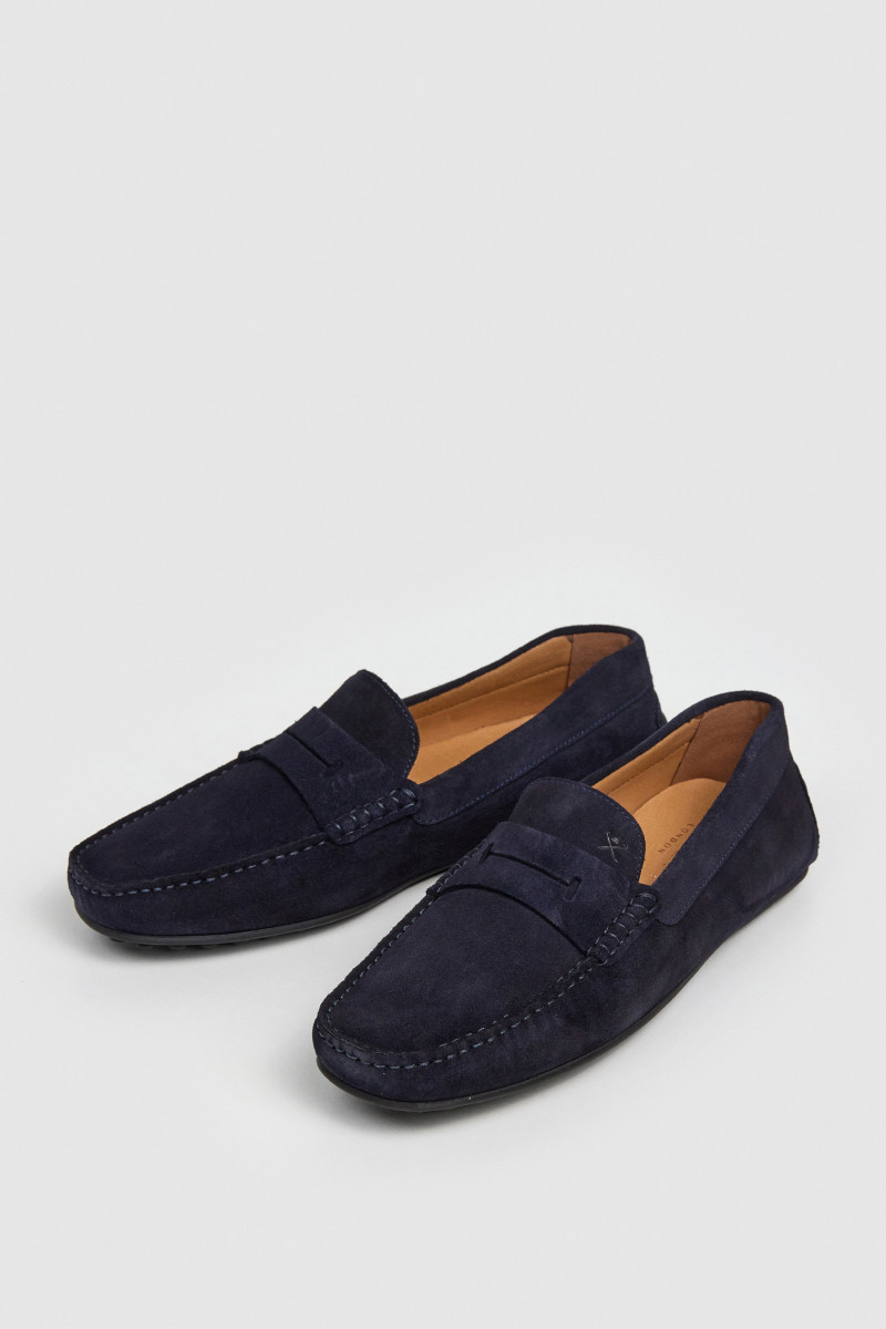 Mokasíny Hackett London Driver Saddle Ink Blue