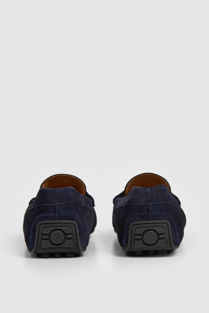 Mokasíny Hackett London Driver Saddle Ink Blue