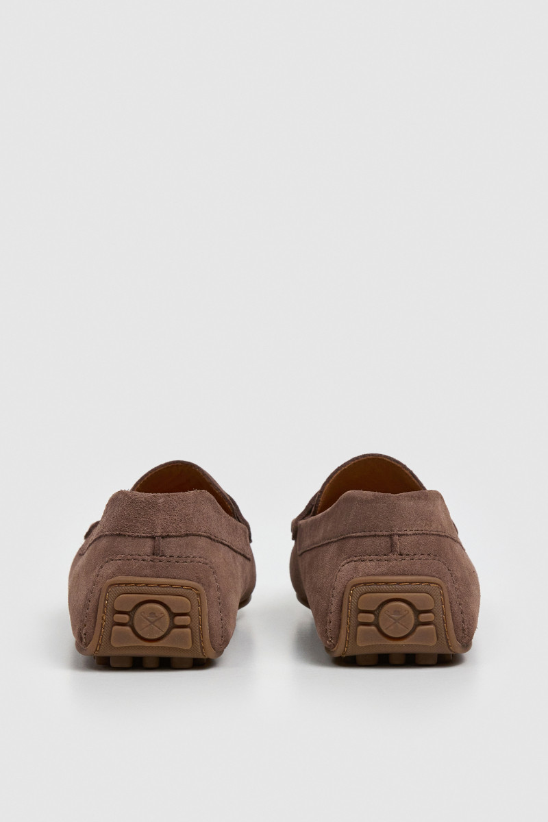 Mokasíny Hackett London Driver Saddle Toffee Brown