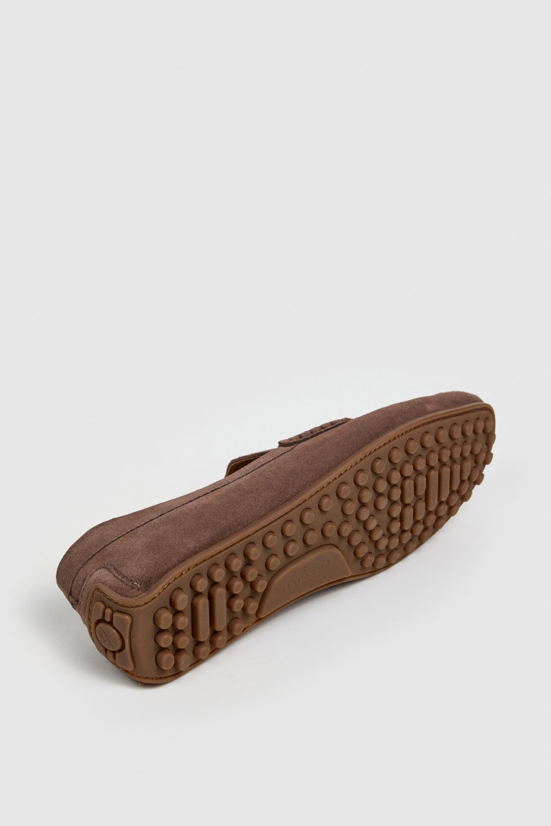 Mokasíny Hackett London Driver Saddle Toffee Brown