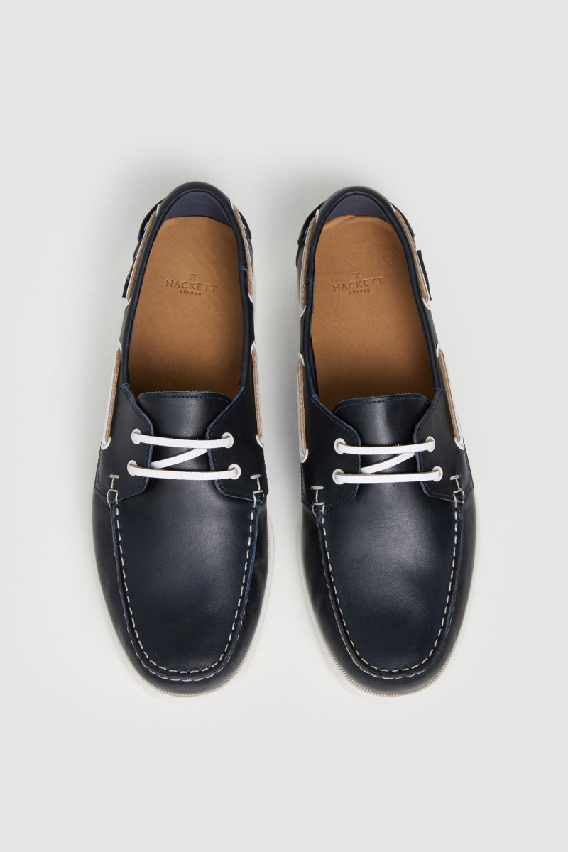 Mokasíny Hackett London Deck One Marine Blue