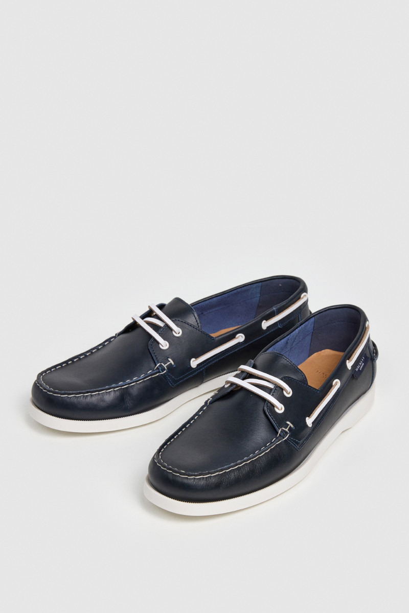 Mokasíny Hackett London Deck One Marine Blue