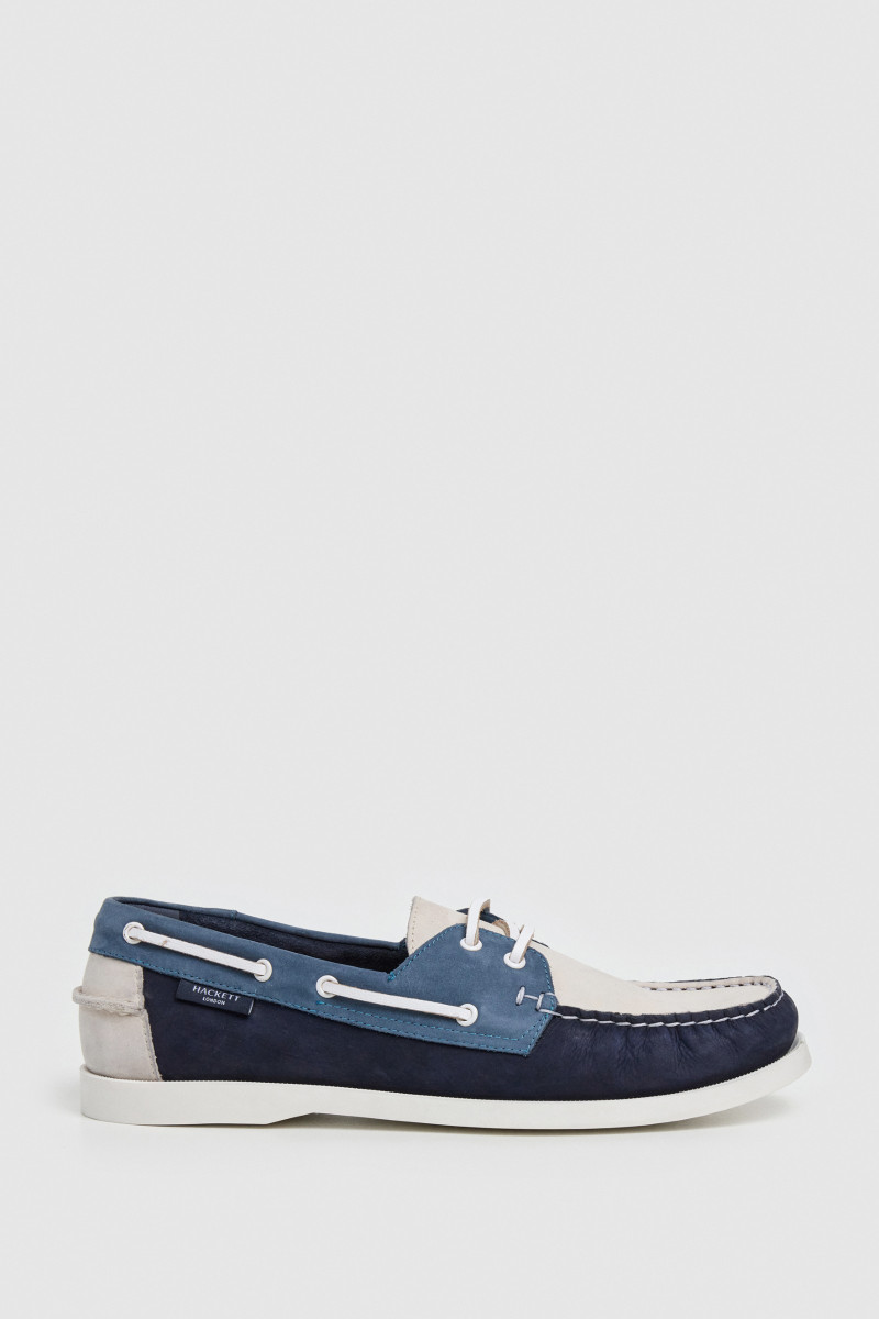 Mokasíny Hackett London Deck Mix Marine Blue