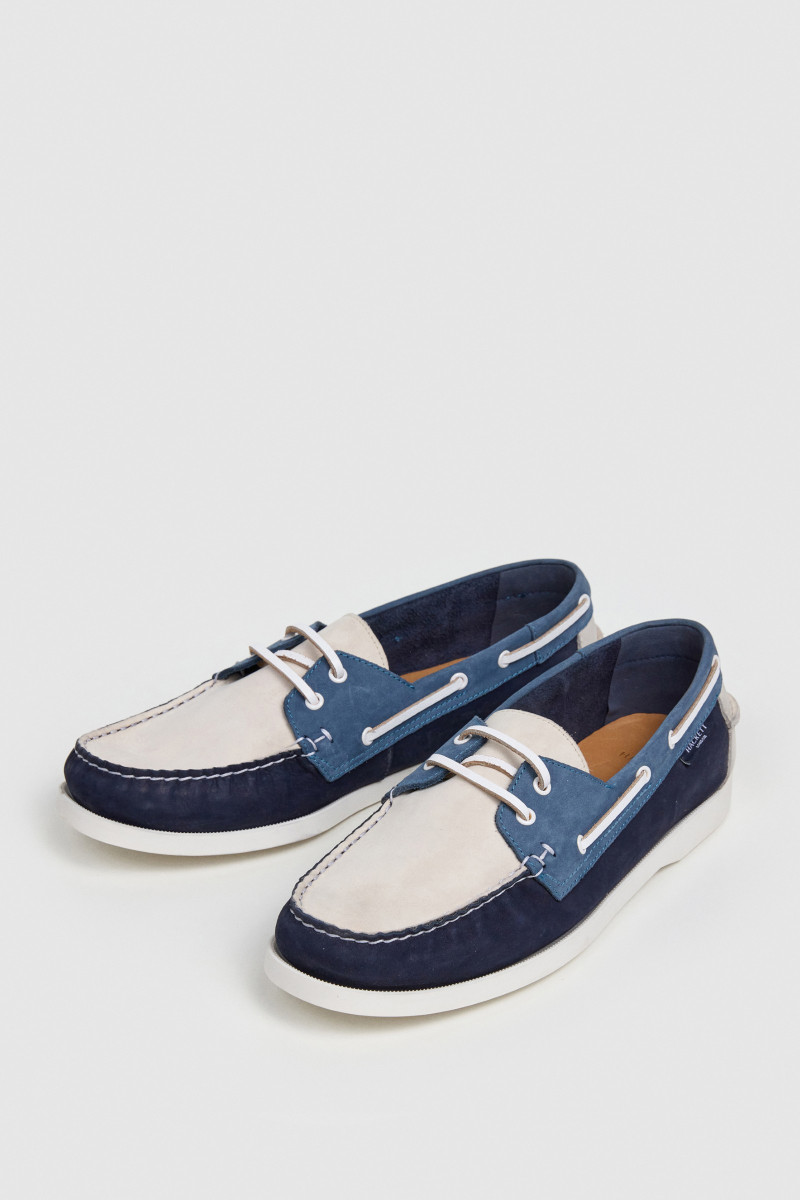 Mokasíny Hackett London Deck Mix Marine Blue