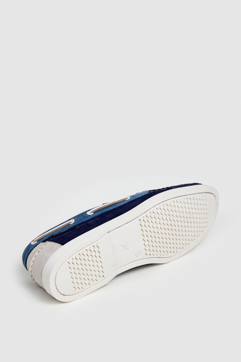 Mokasíny Hackett London Deck Mix Marine Blue